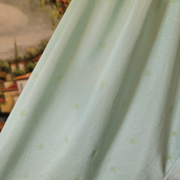 Vtg Mint nighty top Sleepwear Glow in the Sark stars! Medium - Picture 5 of 8